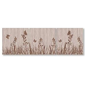 Wall26-3 Panel Canvas Wall Art- Wooden Texture Art...
