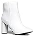Sleek Simple Ankle Bootie - Cute Retro Mod Vintage Round Heel - Classic Zip Up Boot - Breckelle's Linda-21 Ankle Dress Boot