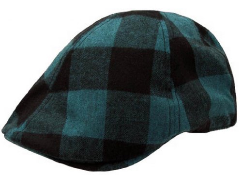 Plaid Ivy Golf Hat Driver Cap by Decky (Teal Plaid, Small/Medium)