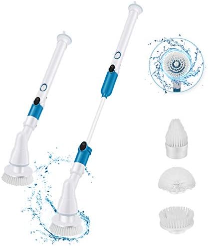 Fruiteam 電動浴室掃除ブラシ 電動ブラシ掃除 電動掃除用ブラシ お風呂掃除 ブラシ電動 キッチンブラシ おしゃれ 3つのブラシ付 長時間稼働 無線操作 バスポリッシャー 掃除時間短縮 キッチン フロア 床 車などの掃除に適用 母の日 誕生日 プレゼント 収納易い 静音