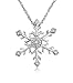 Diamond Snowflake Pendant-Necklace in Sterling Silver (18 inch Chain)