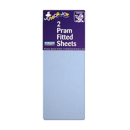 Pram Fitted Sheet (Blue) - 6228BL