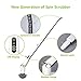 Phaewo Spin Scrubber with LED Display, Long Extension Handle Shower Cleaner, Including 2 Power Scrubber Brushes, 3 Mops, One Sponge and a Storage Rack, New Generation of Cleaning Supplies, White