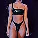 Mlide Sexy Bikini for Womens Two Piece Swimsuit One Shoulder Swimwear High Waist Thong Beachwear Suit Blackthumb 3