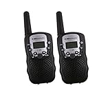 Zomei T388 2Pcs Mini Walkie Talkie 3-5KM Range 22-Channel FRS/GMRS UHF Two-Way Radios Coloful Walkie-Talkie For Kids(Black)