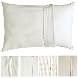 Toddler Pillow Case. 13 19.5 No Dyeing, No Printing, 100% Organic - Global Organic Textile Standard - Certified unbleached Natural Organic Cotton. (Embossing Check ) Baby Pillow Case