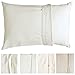 Toddler Pillow Case. 13 19.5 No Dyeing, No Printing, 100% Organic - Global Organic Textile Standard - Certified unbleached Natural Organic Cotton. (Embossing Check ) Baby Pillow Case
