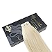 Tape in Hair Extensions Human Hair 16 Inch Tape in Extensions Real Hair 50g 20pcs Remy Hair Tape in Extensions Silky Straight Color #60 Blonde
