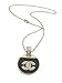 Think Positive Women's Stainless Steel Fashion Jewelry Sets Chain Necklace Pendant Earrings Stud Black Enameled with Rhinestone Gold Plating