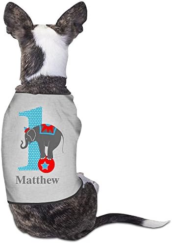 YRROWN Circus Elephant First Birthday Personalized Puppy Dog Clothes
