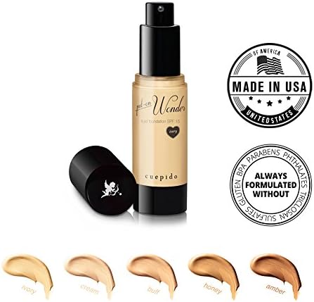 CUEPIDO Put-on Wonder Liquid Foundation Broad Spectrum SPF 15, Buff, 1oz/30ml