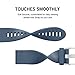 NotoCity Compatible Fenix 5S/6S/7S/8 43mm Watch Band - Quickfit Soft Silicone Replacement Strap (Silver Buckle-Slate)