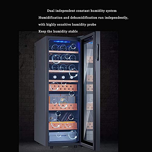 QHYXT Cigar Humidor Electronic Cigar Cooler Humidor Cigar +Grape Wine 300Cigar