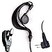 Arama A100M01 G Shape Soft Ear Hook Earpiece Headset with Push To Talk and Microphone for Motorola Talkabout Dual Pin 2 Way Radio