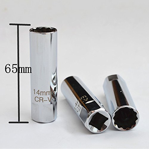 OSOF 14mm & 16mm Spark Plug Socket Thin Wall 12-Point Removal Tool 3/8 inch Square Drive Set - Thumbnail 6
