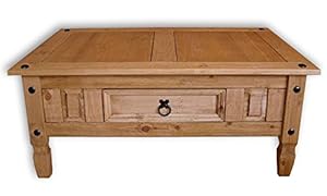 KMH®, Mexico Massivholz Couchtisch Corona aus massiver Pinie (#201020)