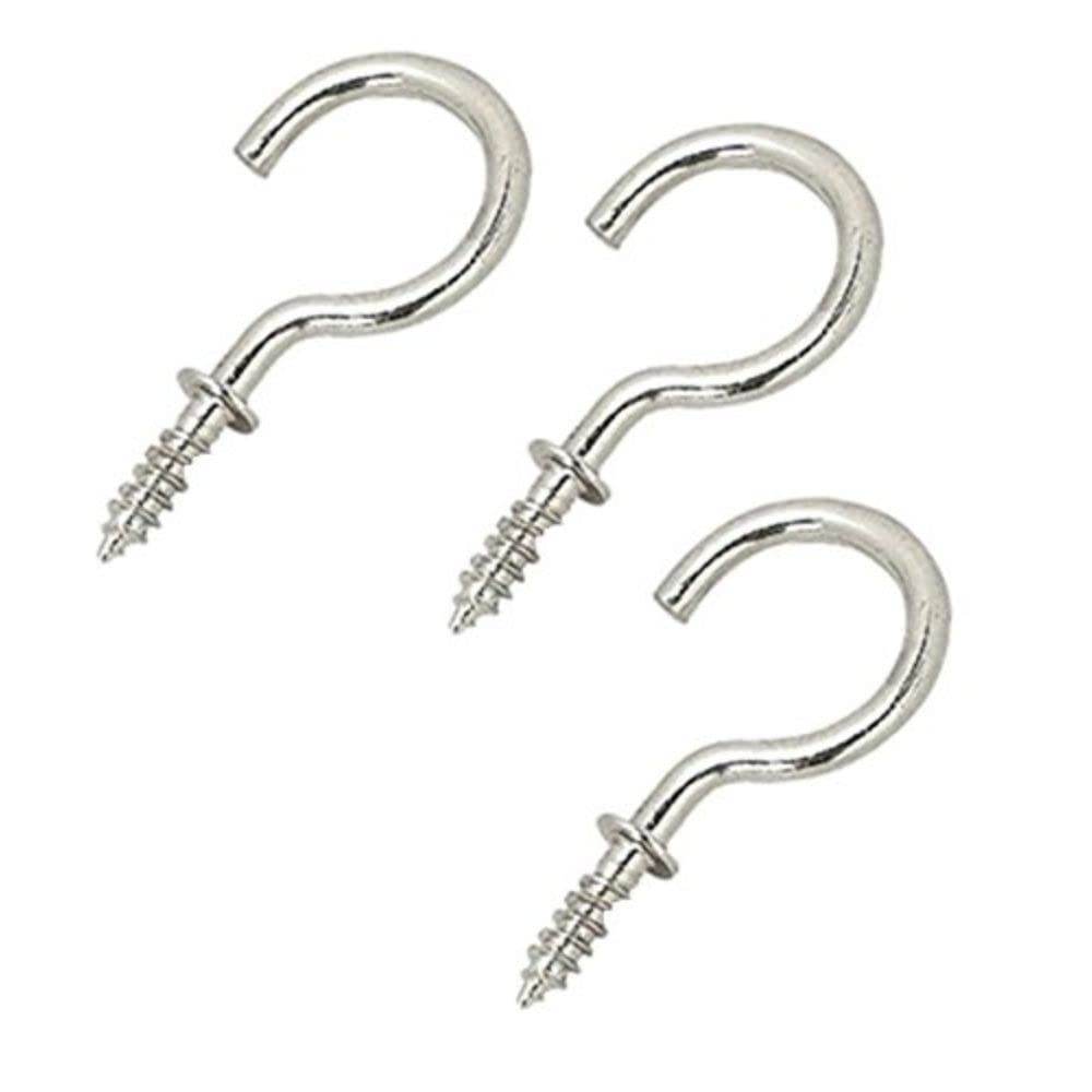 Merriway BH05155 (100 Pcs) Shouldered Mug Cup Hook Chrome Plated 19 mm - Pack of 100 Pieces