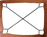 The Nyche Designs Crisscross 2 Way Adjustable Bed Sheet Straps Suspenders Grippers Fasteners for All Bedsheets Fitted Sheets Flat Sheets (Set of 2, Black)