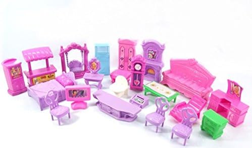 Plastic-Furniture-Dolls-House-Family-Christmas-Xmas-Toy-Set-for-Kids-Children-LT