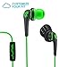 JLab Audio Core Hi-Fi Noise Isolating Earbuds with Mic and Cush Fin Technology, Guaranteed, Guaranteed for Life - Green/Black