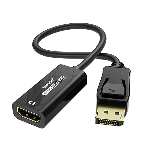 MT-VIKI DisplayPort - HDMIアダプタ、4K@60Hz単方向DP - HDMIアダプタ、HP、ThinkPad、AMD、NVIDIA、デスクトップなどに対応 - オス-メス変換