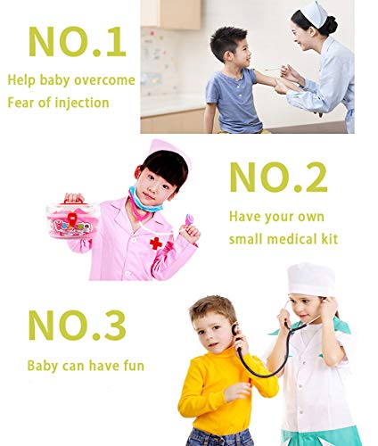 GRACEON Durable Child Doctor Suit Model Toy Child Medical Toy Toy Stethoscope Girl Toy Simulation Medicine Box Doctor Play House Toy Protective Cover Doctor Toy Children's Toys