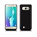 S6 Edge Plus Battery Case, Maxdara 4200 Mah External Backup Battery Charger Cover Case for Samsung Galaxy S6 Edge Plus Rechargeable Power Bank Case - (Black)