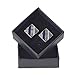 Salutto Mens Simple Series Luxury French Tuxedo Shirt Cufflinks with Gift Box Blue Twill