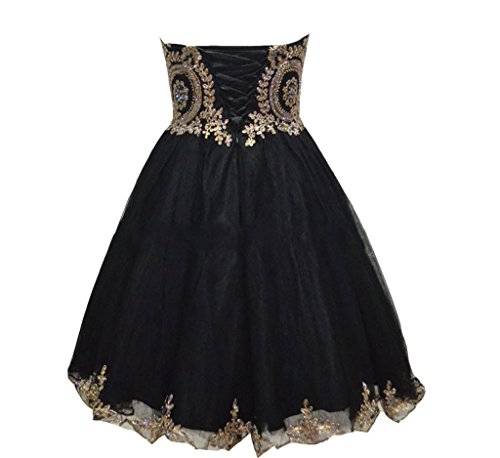 Lemai Tulle Short Gold Lace Corset Prom Homecoming Cocktail Dresses Dark Navy US 4