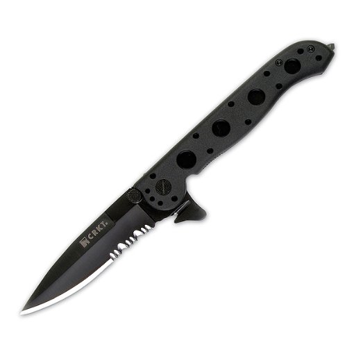 Columbia River Knife & Tool M16-13ZLEK M16-13 Zytel LE, Spear Point, Black Zytel Handle, LAWKS