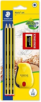 Noris 120 Bleistift HB – 3er-Set, Radierer & Spitzer