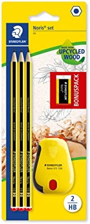 Noris 120 Bleistift HB – 3er-Set, Radierer & Spitzer