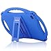 TopEsct Kids Case for iPad Mini 4th/5th Generation with Tempered Glass Screen Protector and Strap, Silicone Shockproof Case for iPad Mini 4 and iPad Mini 5 (Blue)