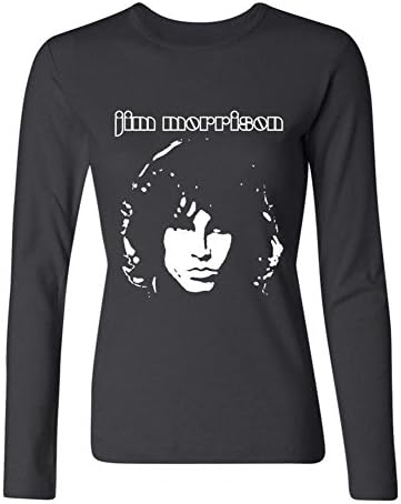 Linsa Women's Jim Morrison Design Cotton Long Sleeve T Shirt