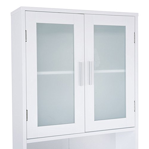 BestComfort Wooden Over The Toilet Cabinet Storage, Bathroom Organizer Over Toilet Storage, Above The Toilet Space Saver Cabinet (22.6" x 7.5" x 61.3"(L x W x H)) - Thumbnail 3