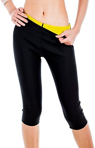 Se7en Womens Hot Thermo Slimming Capri Yoga Pants Body Shapers (XXL, Black)