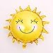 Sun Smile Foil Mylar Helium Balloons Yellow Smiling Face Balloons for Birthday Party and Wedding Decoration- 24