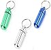 Waterproof Aluminum Pill Box Case Bottle Cache Drug Holder Keychain Container (3pcs)