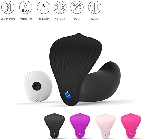 Wireless Remote Control Stimulation Silicone Vibrator 10-speed Female Intelligent Waterproof USB Relaxation Body Massager (Black)