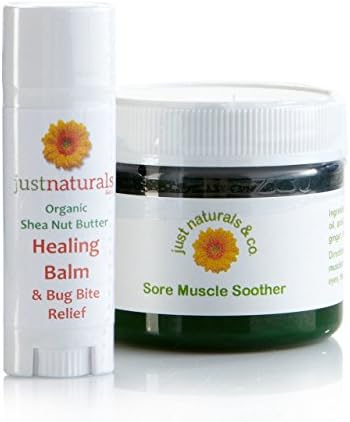 Just Naturals Healing Balm &amp; Muscle Soother Set with 100% Pure Essential Oils