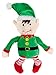 Christmas Elf Plush Toy - Mas The Elf, Little Santa Helper Kids Soft Stuffed Toy, Fun for Girls and Boys, Festive Decoration, Red and Green, 8.7 x 6.5 Inches