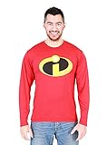 Disney The Incredibles Basicon Red Long Sleeve Polyester T-Shirt