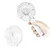 EasyAcc Handheld Fans [2x Crossbody Straps/2xDIY Stickers] for Portable Fan and Phones -Up to 10H Rechargeable Foldable Hand Desktop Fan for Home and Travel - White