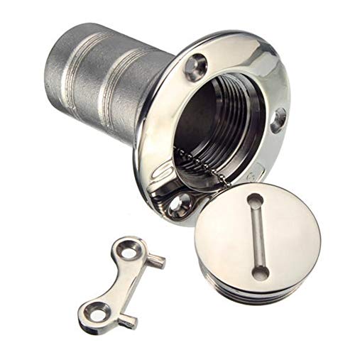 Zesion Marine Yacht Accessories 1.5inch Boat Marine Deck Fill Filler Keyless Cap Gas Fuel Tank 316 Stainless Steel - Thumbnail 4