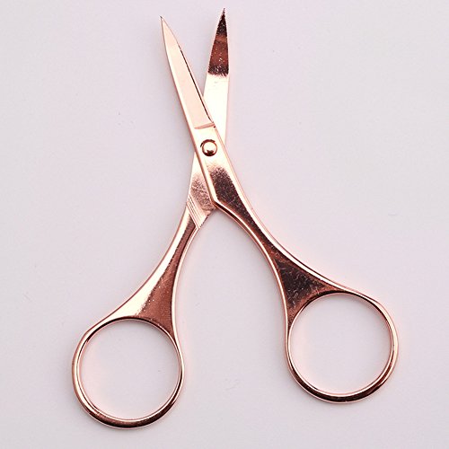 WOKOTO Rose Gold 3 in 1 Eyelash Curler and False Eyelash Applicator and sissors Eye Lashes Clip Eyelash Extensions Tweezers for Easy Lash Makeup
