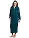 Casual Moments Women's 52 Inch Breakaway Zip Robe, Teal Green, Medium