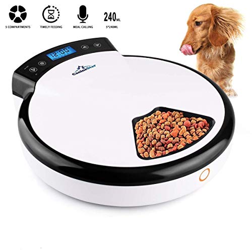 Funkeen 5 Meal Pet Feeder Smart Automatic Feeder Cat Auto Feeder