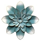 Picfarce Blue Metal Flower Wall Art