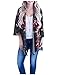Girls' Sheer Boho Floral Cardigan Open front Cover Up Blouse Dark Green L