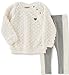 Juicy Couture Little Girls' Toddler Faux Fur Top with Pockets and Pant Set, Gray, 3T